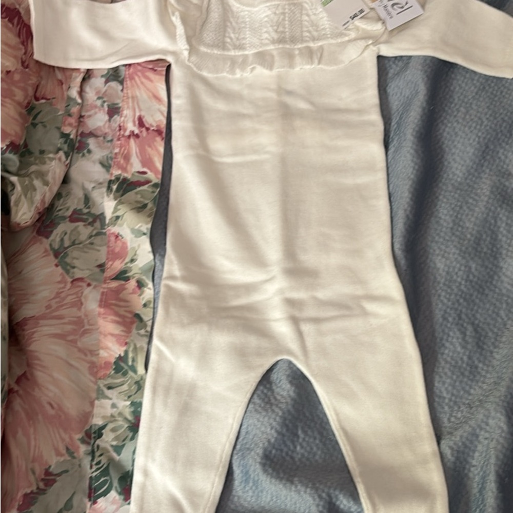 18M White Baby Cotton Onesie